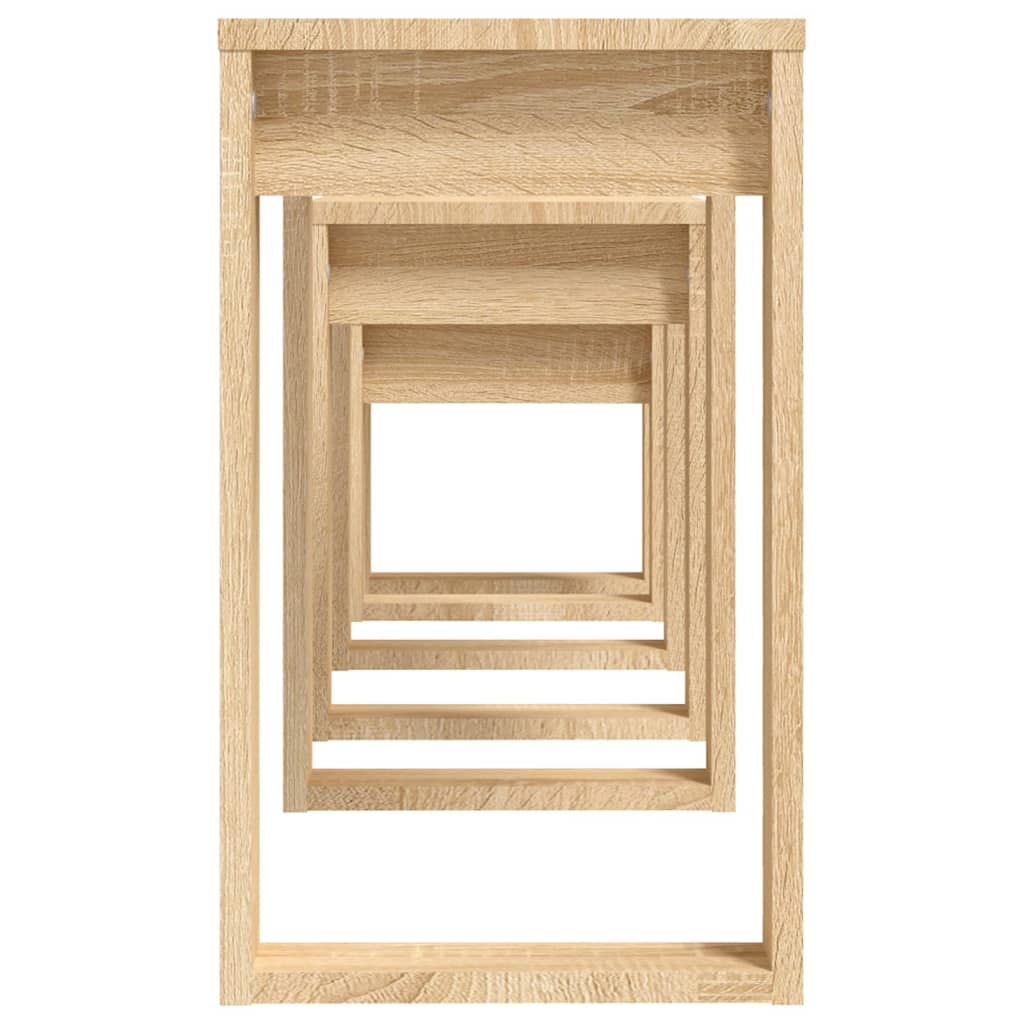 indskudsborde 3 stk. konstrueret træ sonoma-eg