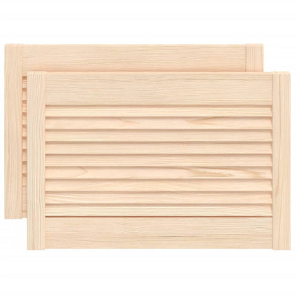 skabslåger 2 stk. 39,5x59,4 cm lameldesign massivt fyrretræ