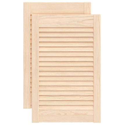 skabslåger 2 stk. 61,5x39,4 cm lameldesign massivt fyrretræ