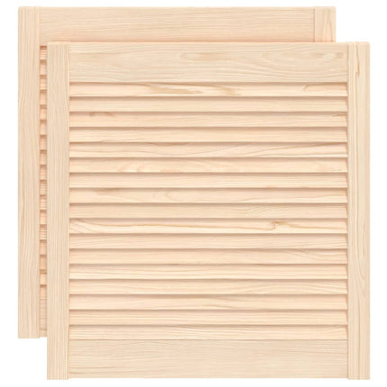 skabslåger 2 stk. 61,5x59,4 cm lameldesign massivt fyrretræ