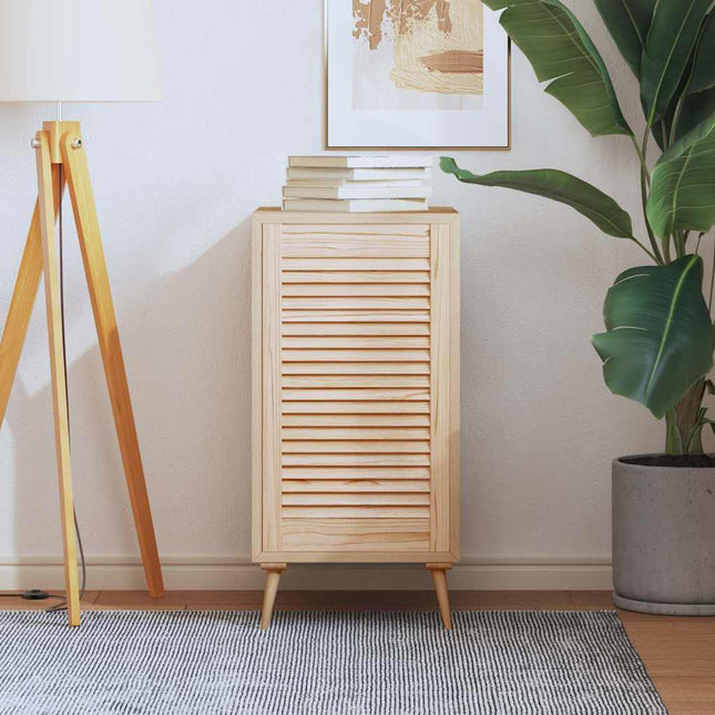 skabslåge 69x39,4 cm lameldesign massivt fyrretræ