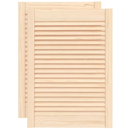 skabslåger 2 stk. 69x49,4 cm lameldesign massivt fyrretræ