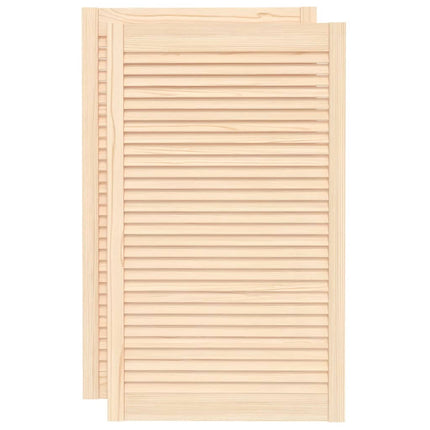 skabslåger 2 stk. 99,3x59,4 cm lameldesign massivt fyrretræ