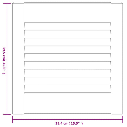 skabslåge 39,5x39,4 cm lameldesign massivt fyrretræ