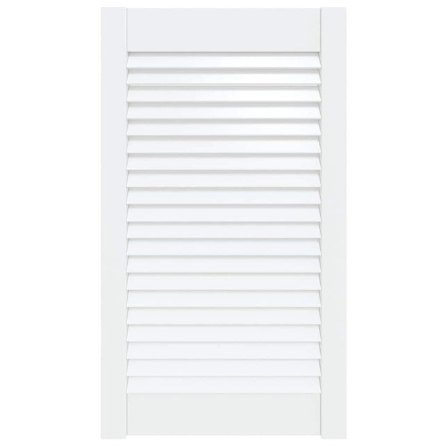 skabslåge 69x39,4 cm lameldesign massivt fyrretræ hvid