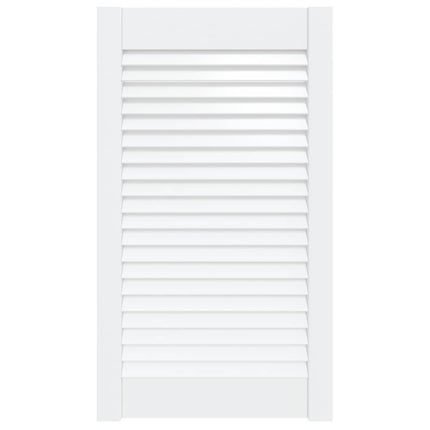 skabslåge 69x39,4 cm lameldesign massivt fyrretræ hvid