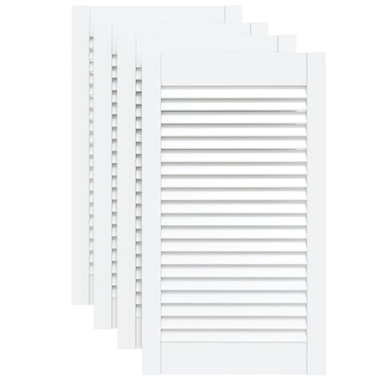 skabslåger 4 stk. 69x39,4 cm lameldesign massivt fyr hvid