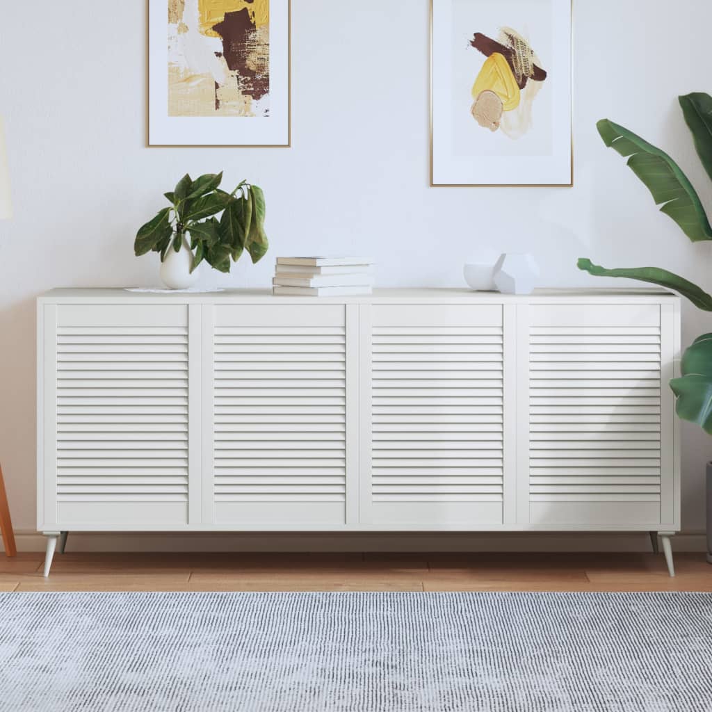 skabslåger 4 stk. 69x49,4 cm lameldesign massivt fyr hvid