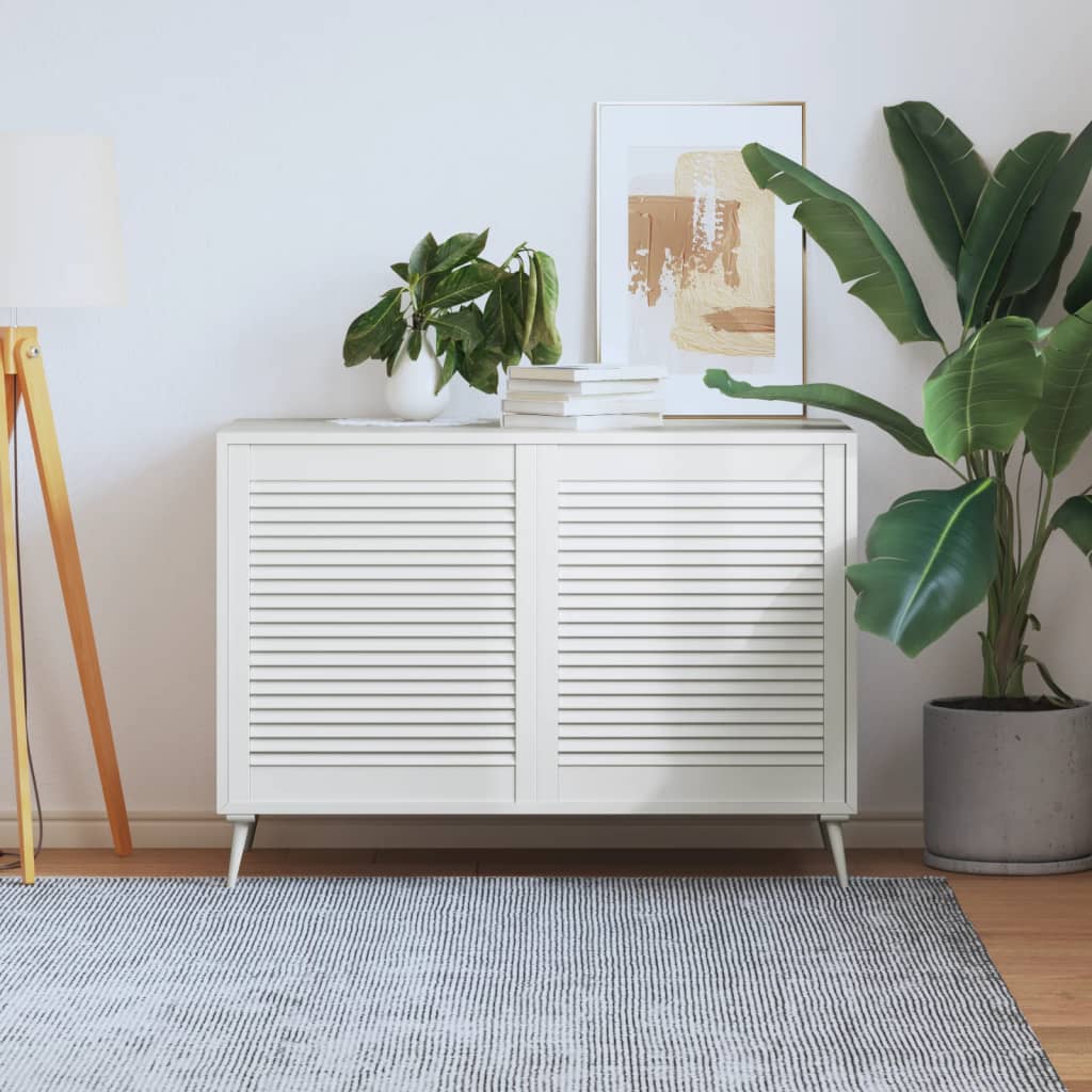 skabslåger 2 stk. 69x59,4 cm lameldesign massivt fyr hvid