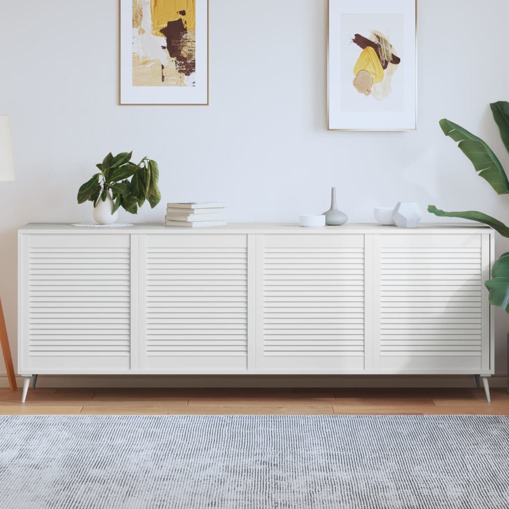 skabslåger 4 stk. 69x59,4 cm lameldesign massivt fyr hvid