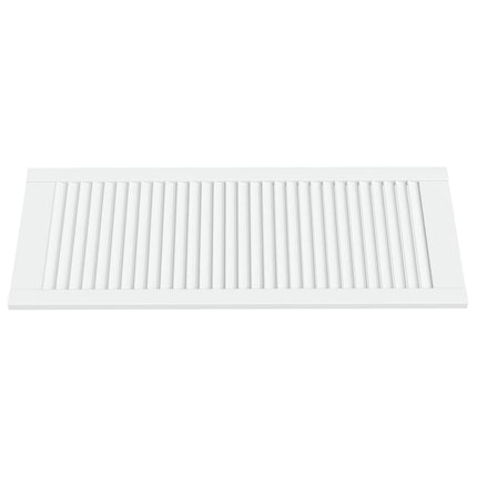 skabslåge 99,3x39,4 cm lameldesign massivt fyrretræ hvid