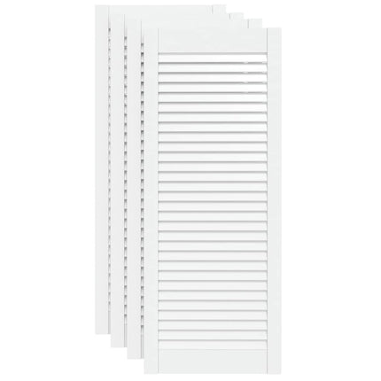 skabslåger 4 stk. 99,3x39,4 cm lameldesign massivt fyr hvid