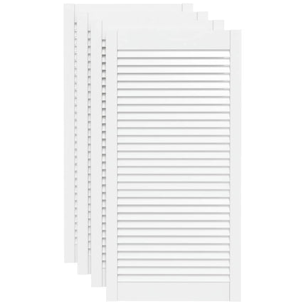 skabslåger 4 stk. 99,3x49,4 cm lameldesign massivt fyr hvid