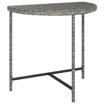 havebord 80x50x75 cm polyrattan grå