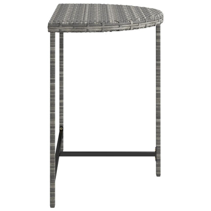 havebord 80x50x75 cm polyrattan grå