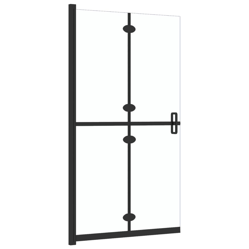 foldbar brusevæg 80x190 cm transparent sikkerhedsglas