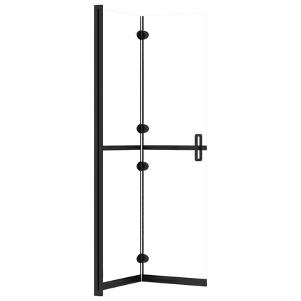 foldbar brusevæg 80x190 cm transparent sikkerhedsglas