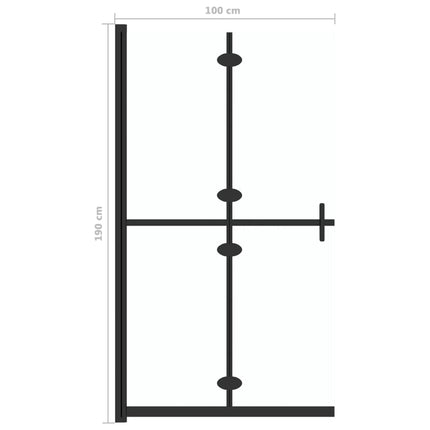 foldbar brusevæg 100x190 cm transparent sikkerhedsglas