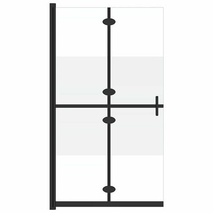 foldbar brusevæg 100x190 cm halvt matteret sikkerhedsglas