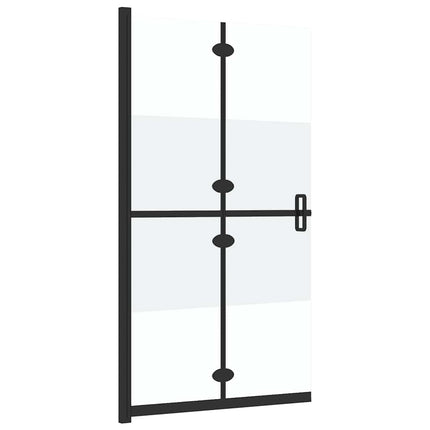 foldbar brusevæg 100x190 cm halvt matteret sikkerhedsglas