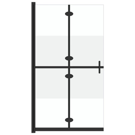 foldbar brusevæg 110x190 cm halvt matteret sikkerhedsglas
