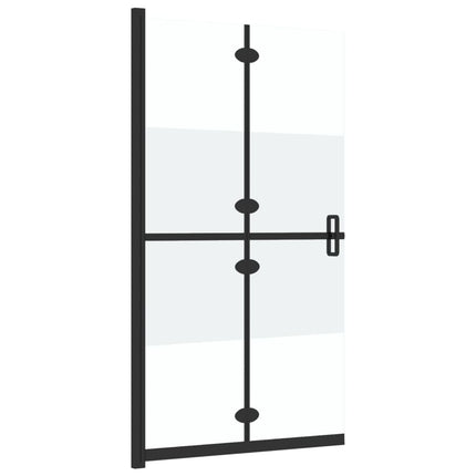 foldbar brusevæg 110x190 cm halvt matteret sikkerhedsglas