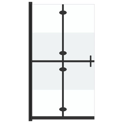 foldbar brusevæg 120x190 cm halvt matteret sikkerhedsglas