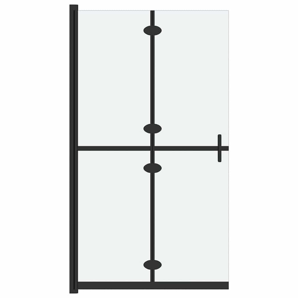foldbar brusevæg 70x190 cm matteret sikkerhedsglas