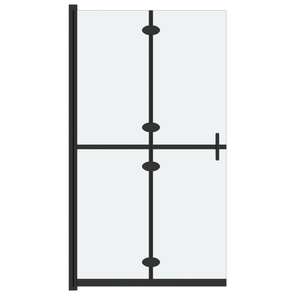 foldbar brusevæg 90x190 cm matteret sikkerhedsglas