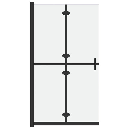 foldbar brusevæg 100x190 cm matteret sikkerhedsglas