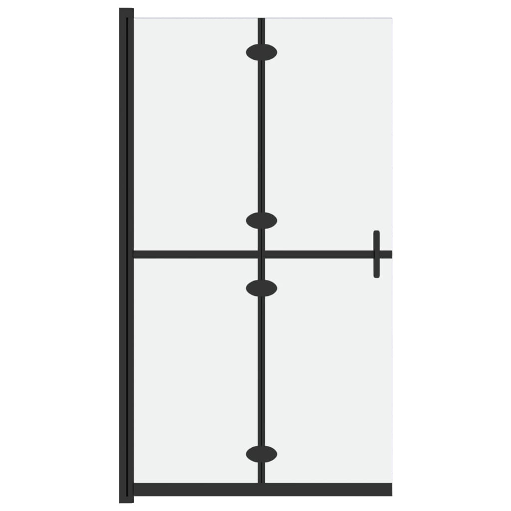 foldbar brusevæg 100x190 cm matteret sikkerhedsglas