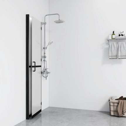 foldbar brusevæg 120x190 cm matteret sikkerhedsglas