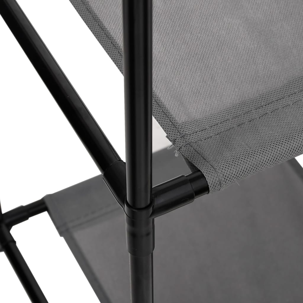 opbevaringsskab med 3 stofkurve 34x34x101 cm stål grå