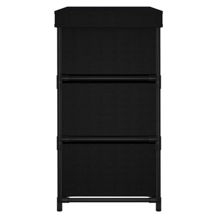opbevaringsreol med 6 skuffer 55x29x55 cm stål sort