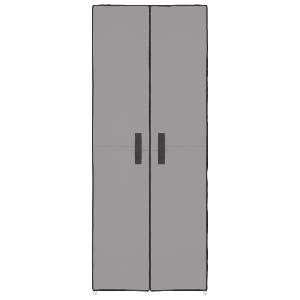 skoskab 60x30x166 stof grå