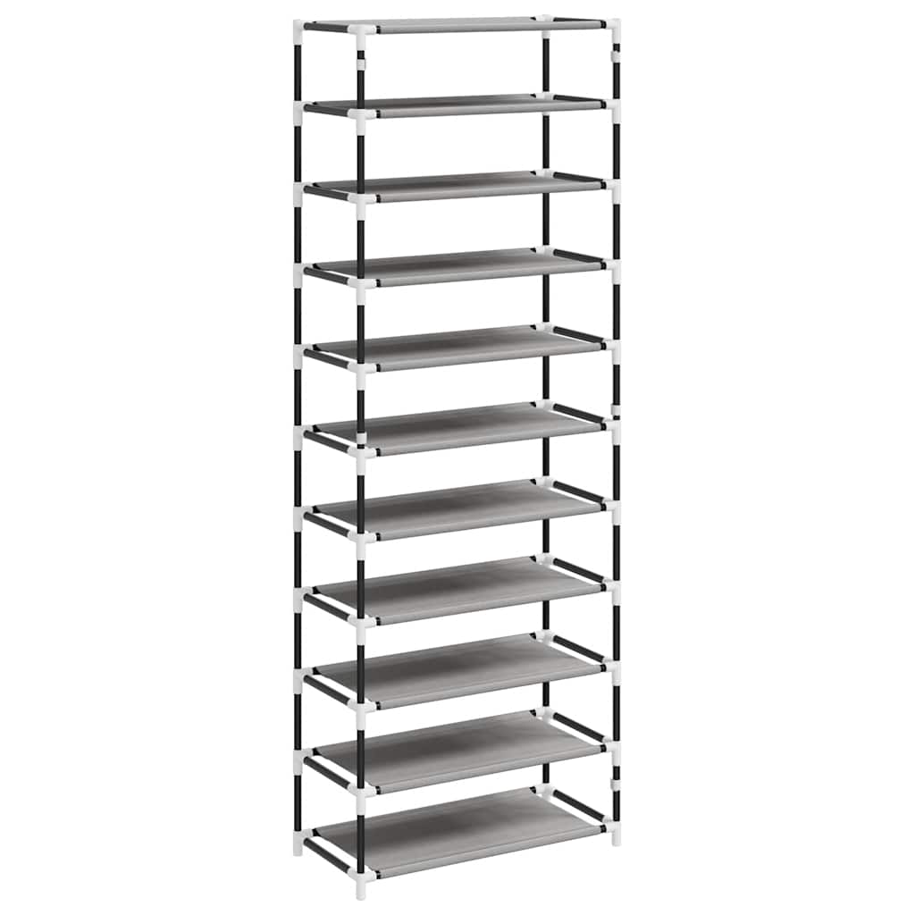 skoskab 60x30x166 stof grå