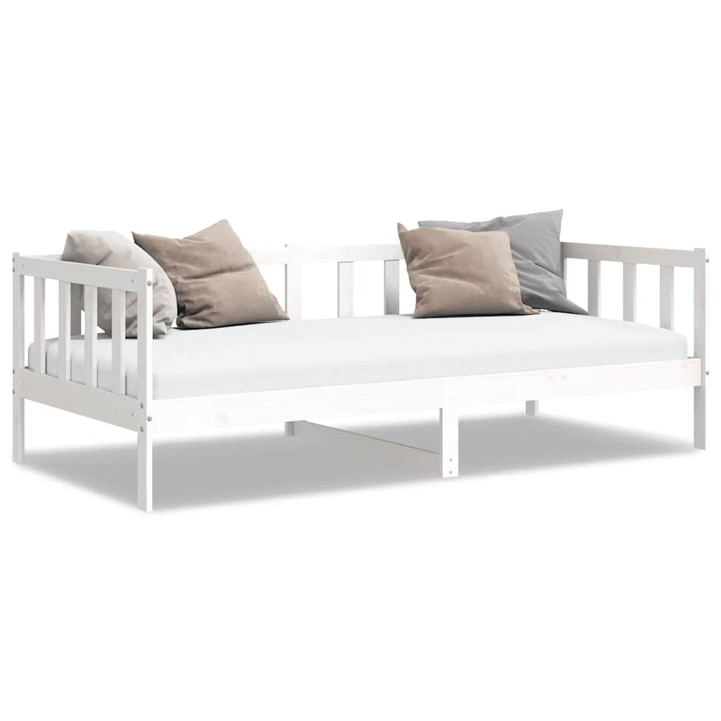daybed 90x200 cm massivt fyrretræ hvid