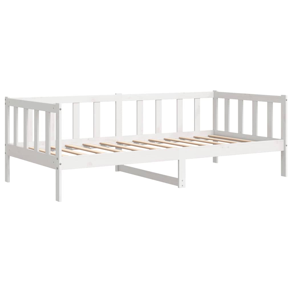 daybed 90x200 cm massivt fyrretræ hvid