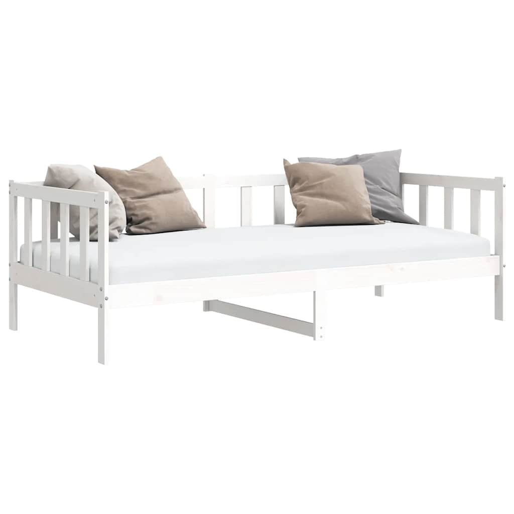 daybed 90x200 cm massivt fyrretræ hvid