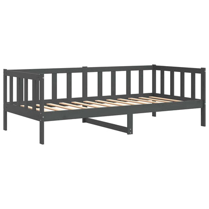 daybed 90x200 cm massivt fyrretræ grå