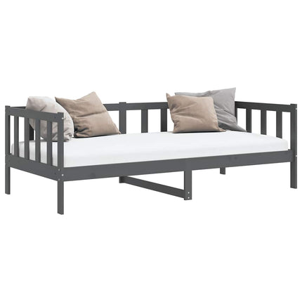 daybed 90x200 cm massivt fyrretræ grå