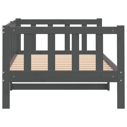 daybed 90x200 cm massivt fyrretræ grå