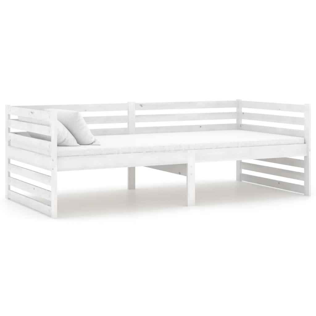 daybed 90x200 cm massivt fyrretræ hvid