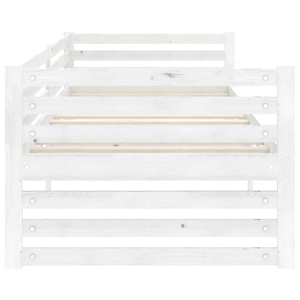 daybed 90x200 cm massivt fyrretræ hvid