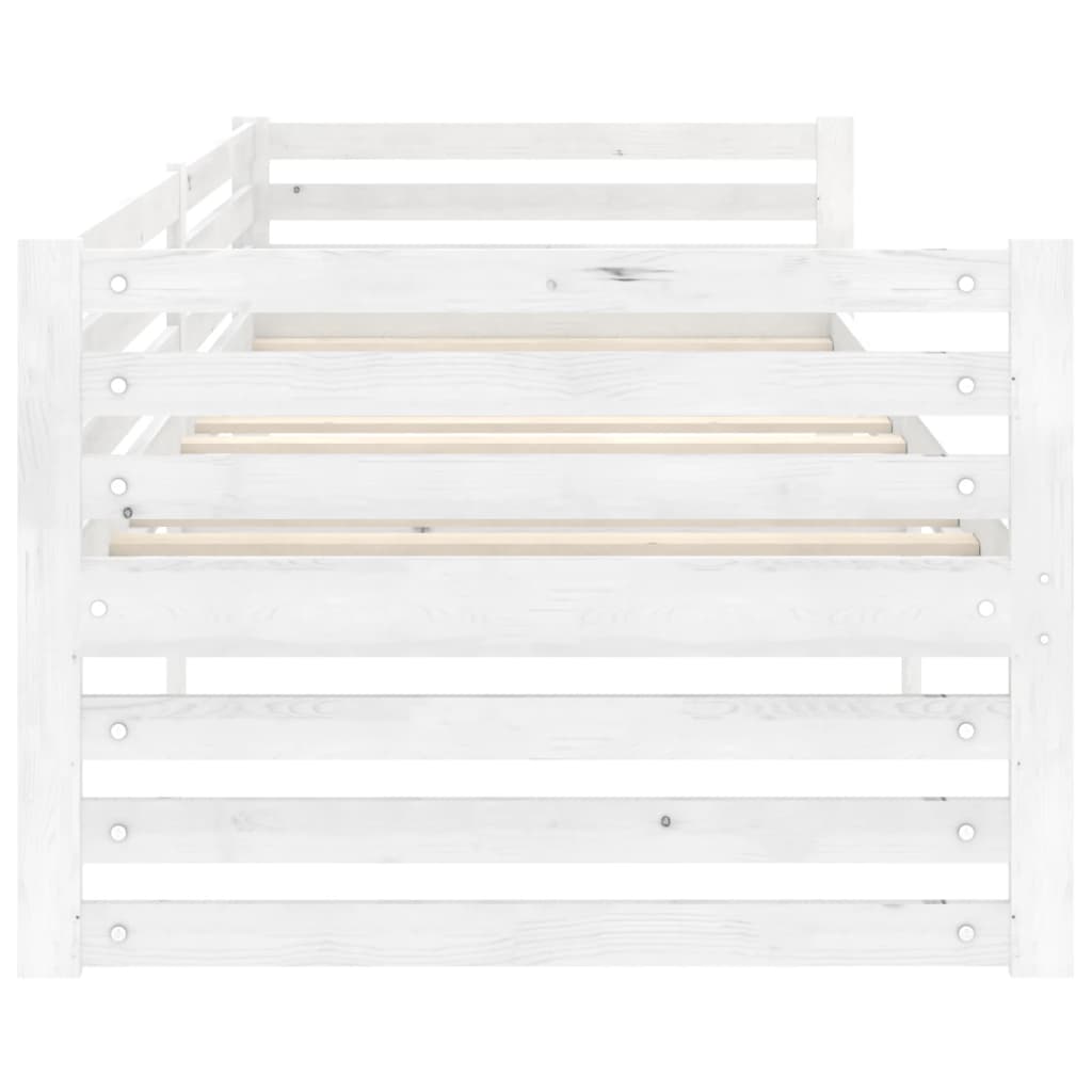 daybed 90x200 cm massivt fyrretræ hvid