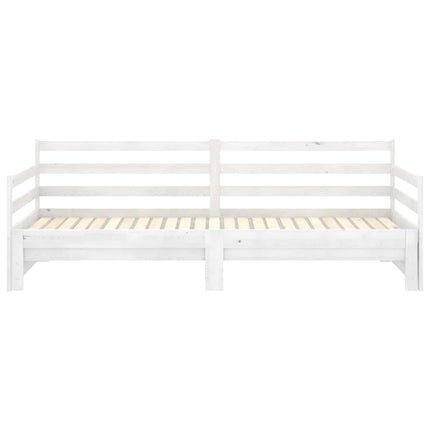 daybed med udtræk 2x(90x200) cm massivt fyrretræ hvid