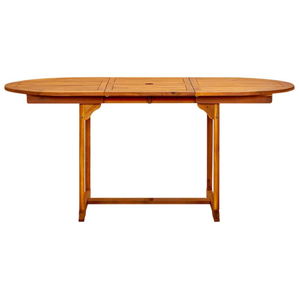 havebord (120-170)x80x75 cm massivt akacietræ