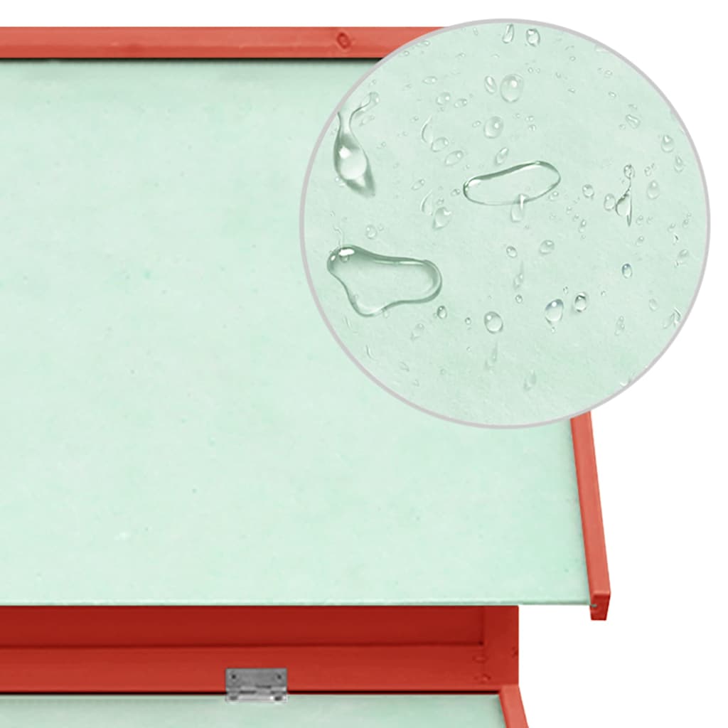 hønsehus 150x96x110 cm massivt grantræ rød og hvid