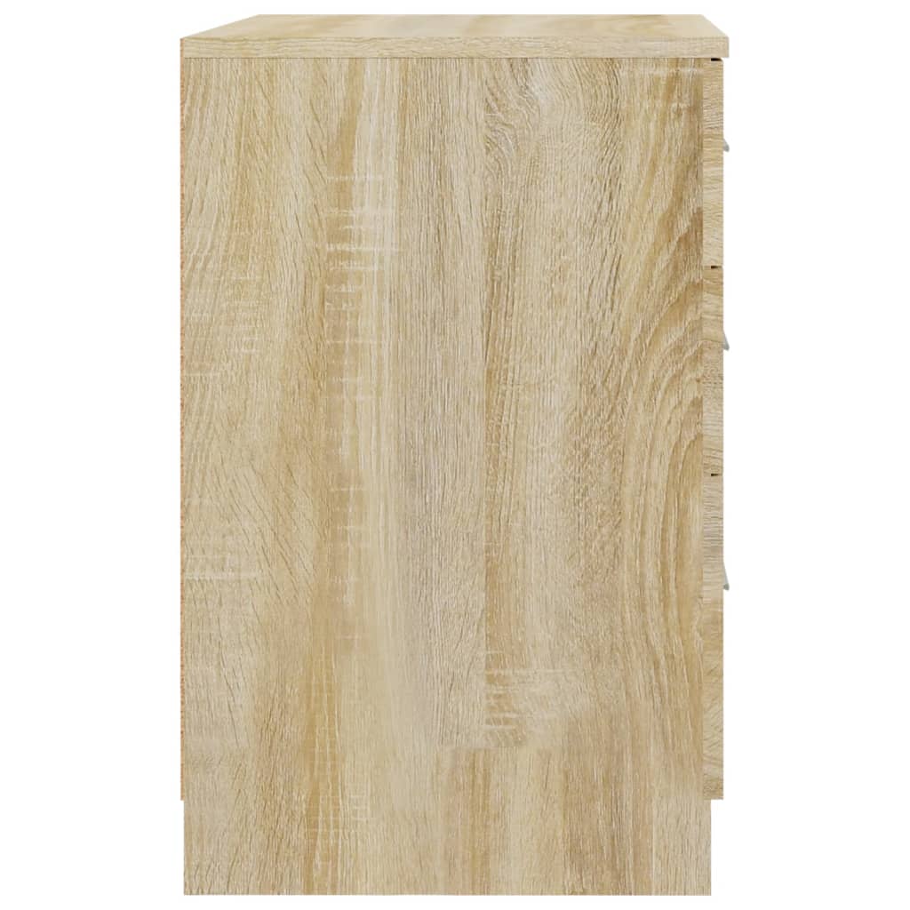 sengebord 40x40x63 cm konstrueret træ sonoma-eg