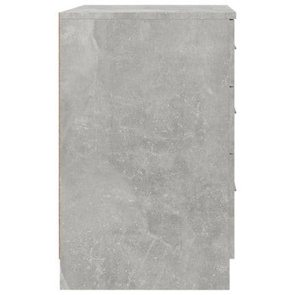 sengebord 40x40x63 cm konstrueret træ betongrå